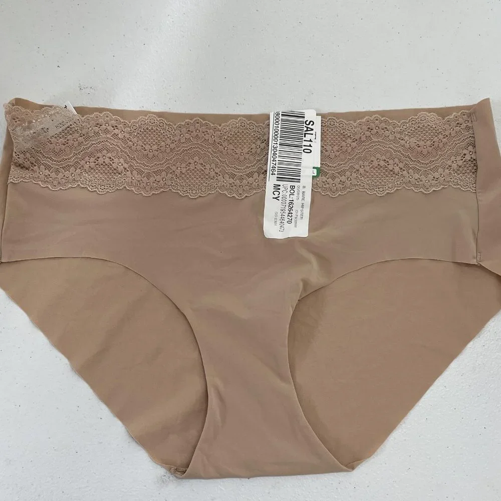 b.tempt'd by Wacoal Panties Womens Large US 7 2 Pack Nude Hipster B.Bare Lace‎